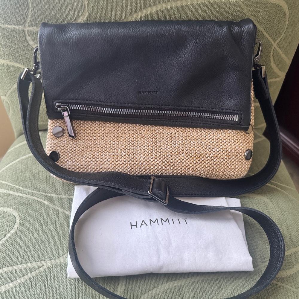 Hammitt Black and Tan Crossbody Bag